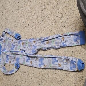 The Children's Place Blue and Gray Elephant Pajama Onesie
